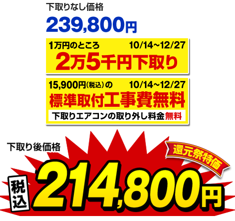ダイキン エアコン エアコン Cシリーズ 主に14畳 AJT405ACP-W 下取り