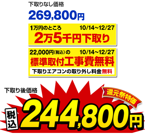 ダイキン エアコン エアコン Cシリーズ 主に18畳 AJT565ACP-W 下取り