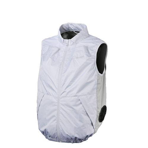 ダンロップリファインド　ファン付ウェア ベスト ホワイト M KF3SVJ-M ダンロップリファインド 衣類 【新品同様】ファン付ウェア 男女