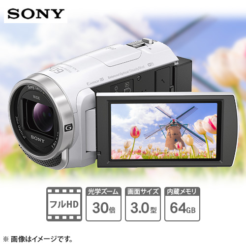 ソニー　デジタルHDビデオカメラレコーダー　ハンディカム　ホワイト　HDR-CX680 W