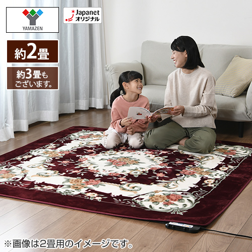 ＹＡＭＡＺＥＮ インテリア 専用ラグ付きあったかホットカーペット 2畳
