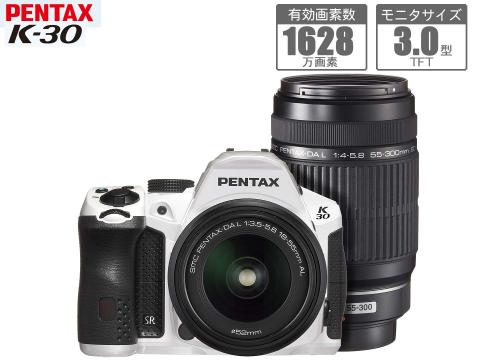 【クリックで詳細表示】ペンタックス デジタル一眼レフカメラ 『ペンタックス K-30(ケーサンジュウ)』 ダブルズームキット クリスタルホワイト K-30ダブルズームキット