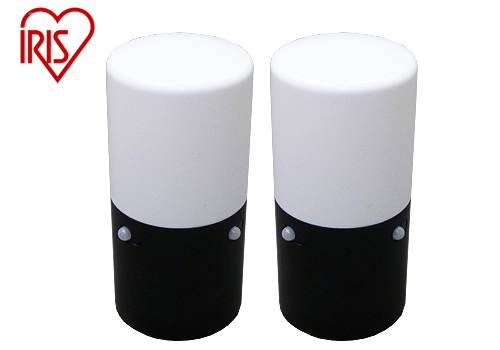 【クリックで詳細表示】アイリスオーヤマ ガーデンセンサーライトスリム 2個セット ブラック LSL-MS2BL