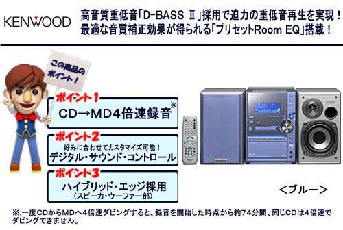 �P���E�b�h �R���p�N�gHi-Fi�V�X�e�� �u���[ SV-3MD-L