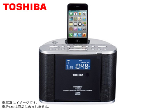 【クリックでお店のこの商品のページへ】東芝エルイートレーディング CDクロックラジオ 「CUTEBEAT」 TY-CR60(S)