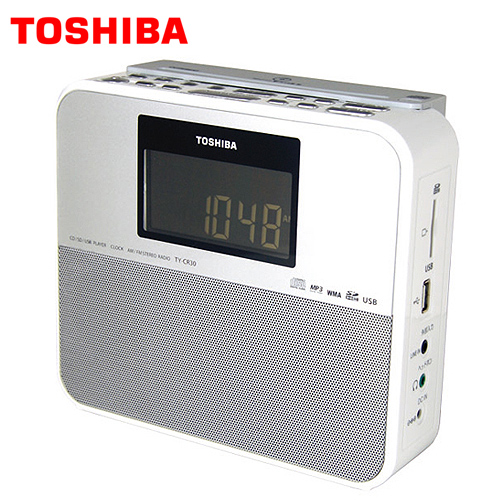 【クリックでお店のこの商品のページへ】東芝エルイートレーディング CDクロックラジオ TY-CR30(W)