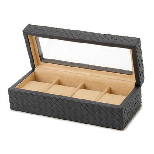 【クリックでお店のこの商品のページへ】VERONA PVCメッシュ 時計収納ケース 4本用 B0105