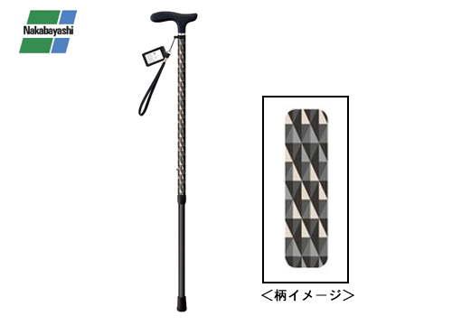 【クリックでお店のこの商品のページへ】ナカバヤシ カーボンステッキ 伸縮タイプ エンジ CAST-201R