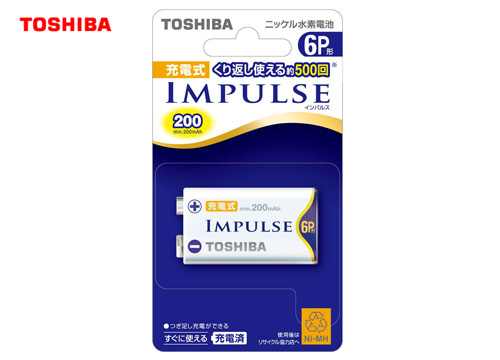 【クリックで詳細表示】東芝 ニッケル水素電池 『充電式インパルス』 6P形 6TNH22A