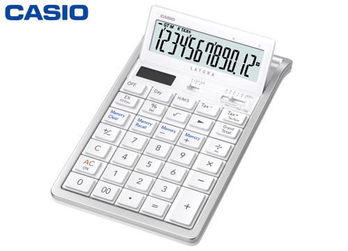 【クリックでお店のこの商品のページへ】カシオ計算機 デザイン電卓 ジャストタイプ ホワイト RT-7000-WE-N