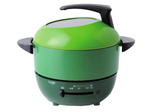 【クリックでお店のこの商品のページへ】ユーイング 電気グリル鍋 『CocooK(コクック)』 レッド UG-900A(R)