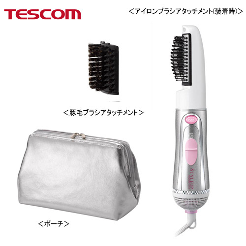 【クリックで詳細表示】テスコム マイナスイオンカールドライヤー ピンク TIC510P