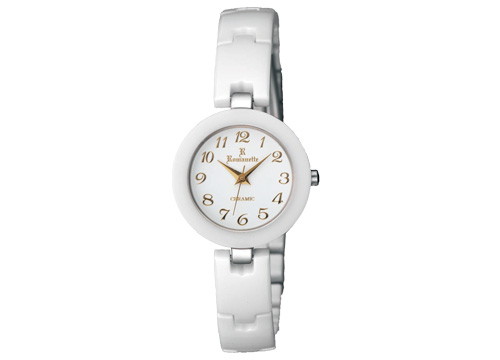 【クリックで詳細表示】和工 ロマネッティ セラミックレディースウォッチ 白 RE-3516L-6
