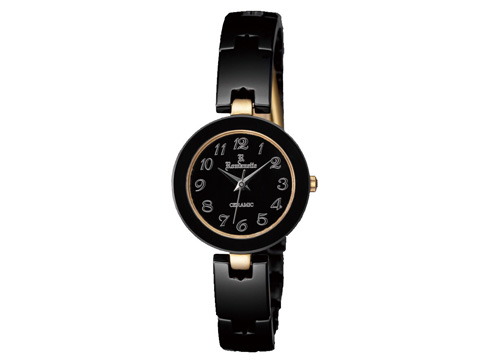【クリックで詳細表示】和工 ロマネッティ セラミックレディースウォッチ 黒 RE-3516L-5