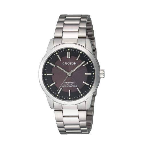 【クリックでお店のこの商品のページへ】和工 太陽光発電腕時計 黒・バーインデックス RT-161M-3