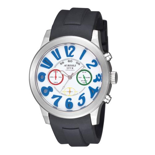 【クリックでお店のこの商品のページへ】和工 『オレオール』 腕時計 白文字盤 SW-577M-3
