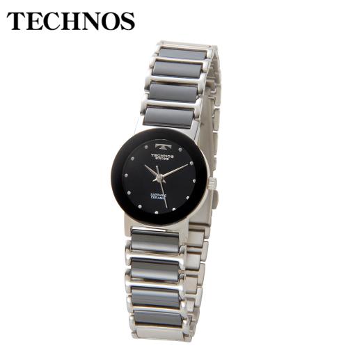 【クリックで詳細表示】TECHNOS セラミック ラウンドウォッチ ブラック レディス TBL726TB