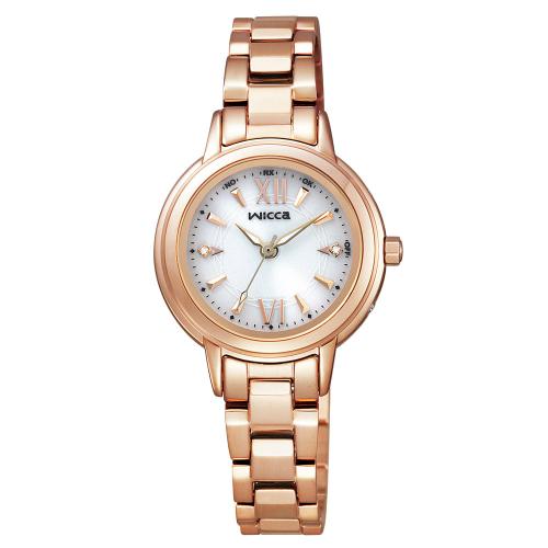 【クリックで詳細表示】シチズン ウイッカ ソーラーテック電波時計 KL4-061-11