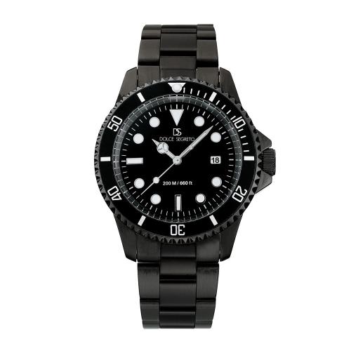 【クリックでお店のこの商品のページへ】ドルチェ・セグレート 腕時計 ブラックxシルバー SB300BK