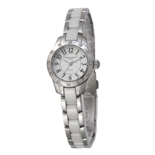 【クリックでお店のこの商品のページへ】HIROKO KOSHINO 腕時計 白文字盤 レディス HK303SWH