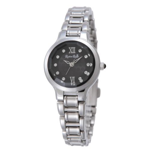 【クリックで詳細表示】ルビンローザ 腕時計 黒文字盤 R013SOLSBK