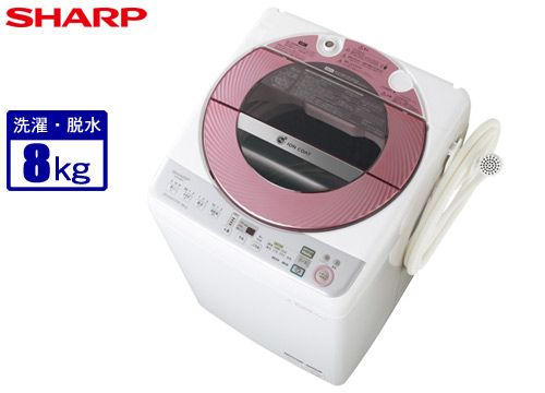【クリックでお店のこの商品のページへ】シャープ 全自動洗濯機(洗濯8kg) ES-GV80M-P