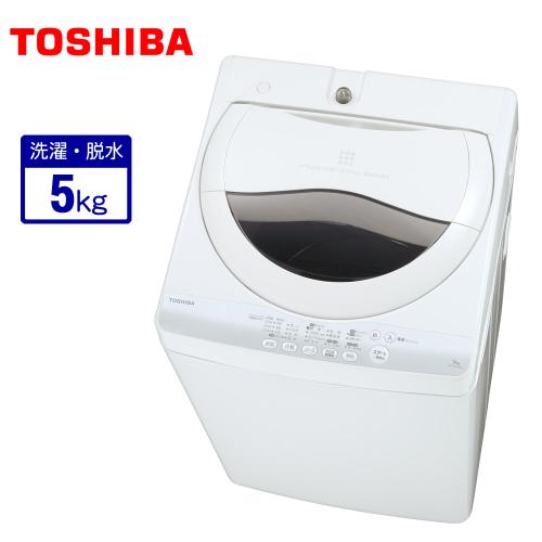 【クリックで詳細表示】東芝 全自動洗濯機 (洗濯5kg) ピュアホワイト AW-50GM(W)