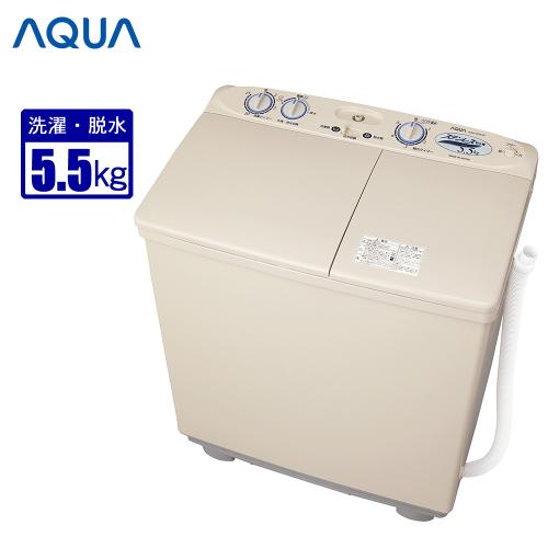 【クリックで詳細表示】AQUA 二槽式洗濯機 (洗濯5.5kg) AQW-N55(HS)