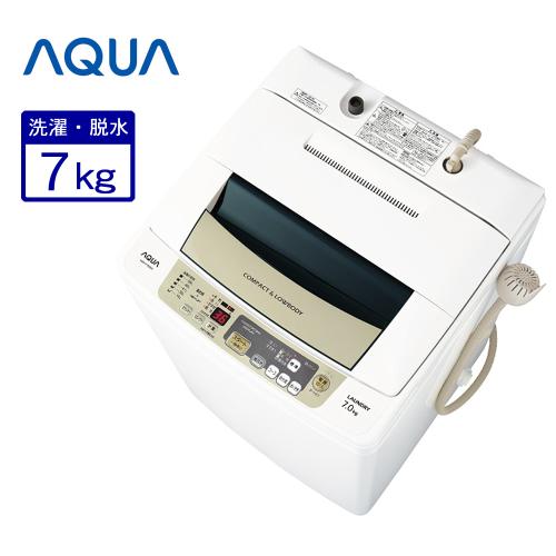 【クリックで詳細表示】AQUA 全自動洗濯機 (洗濯7kg) AQW-P70B(W)