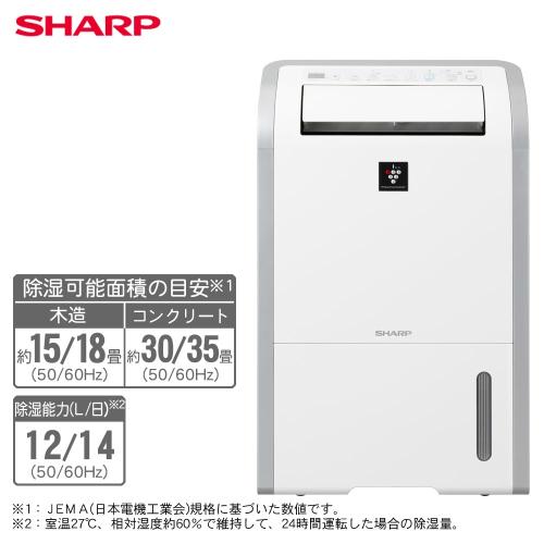 【クリックで詳細表示】シャープ プラズマクラスター除湿機 CV-C140-W