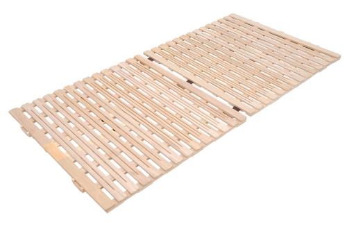 【クリックで詳細表示】オスマック 布団が干せる 桐すのこベッド スタンド式 シングル RZJ-210