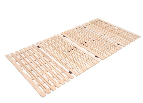 【クリックで詳細表示】オスマック 布団が干せる 桐すのこベッド 四つ折れ式 シングル RFJ-210