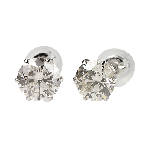 【クリックで詳細表示】プラチナダイヤモンドピアス DTIHSI10P