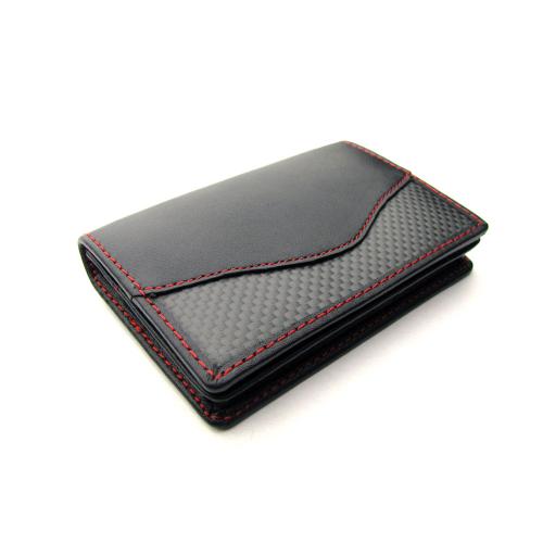 【クリックで詳細表示】トライキッツ CARBON-izm CARBONカードケース レッドステッチ CA03RD