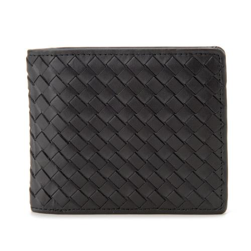 【クリックで詳細表示】monte SPIGA フラットメッシュ 二つ折り財布 ブラック MOS1580ABK