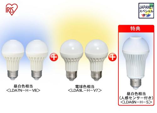 【クリックで詳細表示】アイリスオーヤマ LED電球500lmセット 特典付