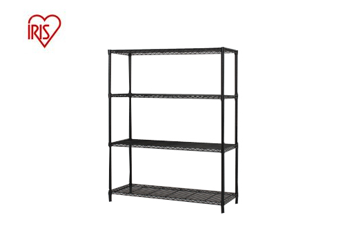 【クリックで詳細表示】アイリスオーヤマ カラーメタルラック 120cmx151cm ブラック CMR-1215J