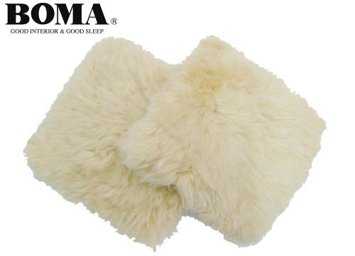 【クリックでお店のこの商品のページへ】ボーマ ムートン長毛シートクッション 2枚組 ベージュ 628626BO