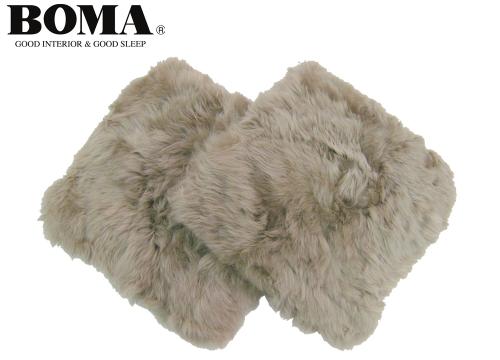 【クリックでお店のこの商品のページへ】ボーマ ムートン長毛シートクッション 2枚組 ブラウン 628627BO