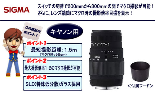 �V�O�} �]���Y�[�������Y �L���m���p 70-300mm 70-300F4-5.6DG MACRO