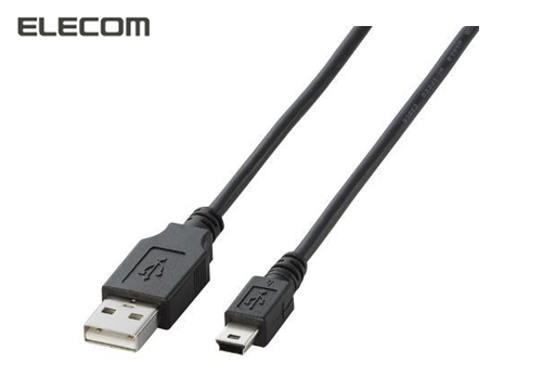 【クリックで詳細表示】エレコム USB2.0ケーブル(mini-Bタイプ) 1.0m U2C-M10BK