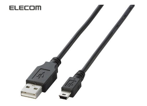 【クリックで詳細表示】エレコム USB2.0ケーブル(mini-Bタイプ) 2.0m U2C-M20BK