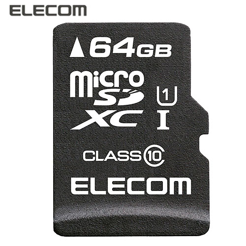 【クリックで詳細表示】エレコム microSDXCメモリカード class10対応 64GB MF-MRSDX64GC10R
