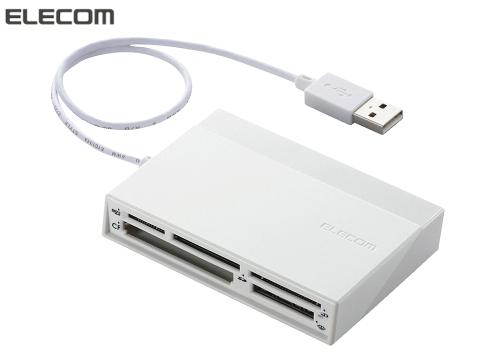 【クリックで詳細表示】エレコム USBハブ付きメモリリーダライタ ホワイト MR-C24WH