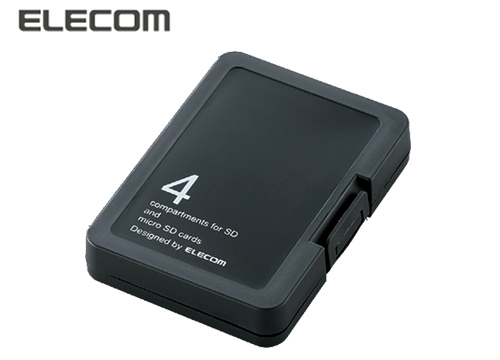 【クリックでお店のこの商品のページへ】エレコム SD/microSDメモリカードケース メカニックブラック CMC-SDCPPBK