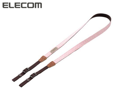 【クリックでお店のこの商品のページへ】エレコム カメラ用ネックストラップ ドット柄 ピンク DGS-ICH002PN