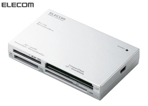 【クリックで詳細表示】エレコム SDXC対応メモリカードリーダ シルバー MR-A003SV