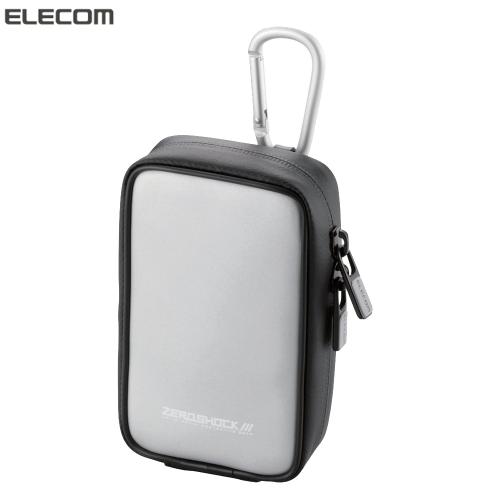 【クリックで詳細表示】エレコム デジタルカメラケース 『ゼロショック』 Lサイズ シルバー ZSB-DG011SV