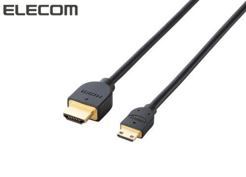【クリックで詳細表示】エレコム イーサネット対応 HIGH SPEED HDMI-Miniケーブル 0.7m DH-HD14EM07BK