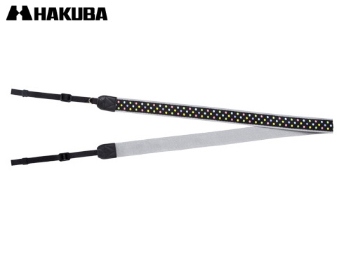 【クリックでお店のこの商品のページへ】ハクバ ネックストラップ MJ-02 ドットブラック KST-MJ02-DBK